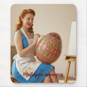 Vintage Art Studio Mousepad — Masterpiece in Progr