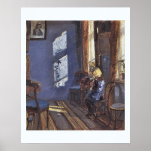 Vintage Art, Sunshine in the Blue Room by Ancher Poster