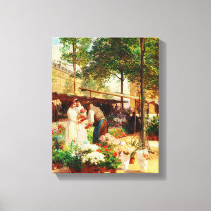 Vintage Art The Flower Shop Canvas Print