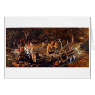 Vintage Art - The Woodcutter and Fairies,