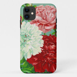 Vintage Art vintage floral Peonies Print iPhone 11 Case