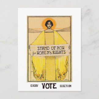 Vintage Art Vote Women's Rights Postcard