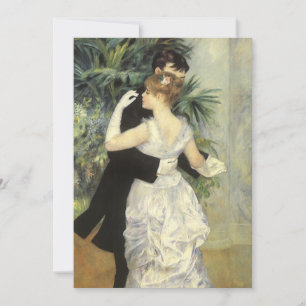 Vintage Art Wedding, City Dance by Renoir Invitation