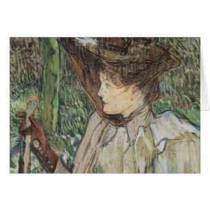 Vintage Art, Woman with Gloves by Toulouse Lautrec