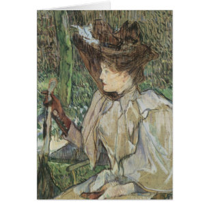 Vintage Art, Woman with Gloves by Toulouse Lautrec