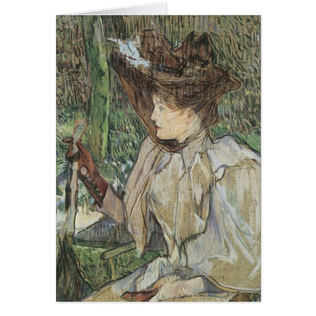 Vintage Art, Woman with Gloves by Toulouse Lautrec (Front)