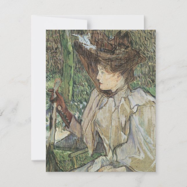 Vintage Art, Woman with Gloves by Toulouse Lautrec (Front)