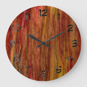 Vintage Art Wood Large Clock