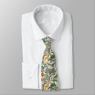 Vintage art, zebras giraffes, flamingo, birds, lio tie