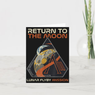 Vintage Artemis Ii Return Moon Illustration Card