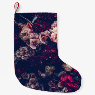 Vintage Artificial Flowers: Wall Background Small Christmas Stocking