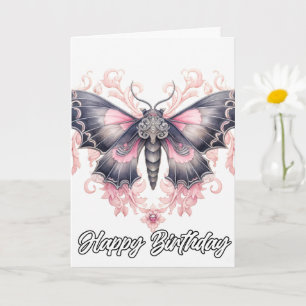 Vintage Artistic Butterfly Art Happy Birthday Card