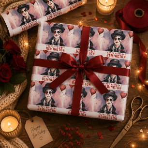 Vintage Artistic Gift Wrap Custom Name