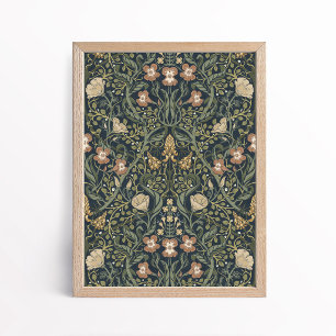 Vintage Arts and Crafts Floral Poster Wall Art