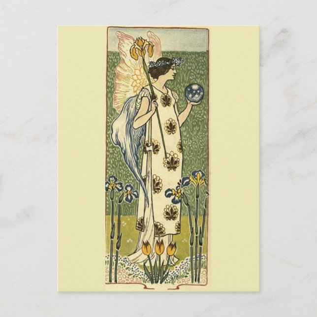 Vintage Arts and Crafts Illustration Painting Postcard (Front)