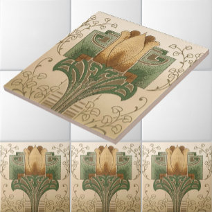 Vintage Arts & Crafts or Mission Style Frieze Tile