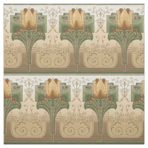 Vintage Arts & Crafts or Mission Style Pattern Fabric