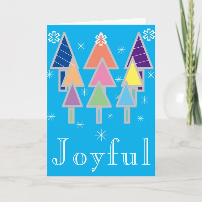 Vintage Artsy Christmas Personalised Cool Holiday  Card (Front)