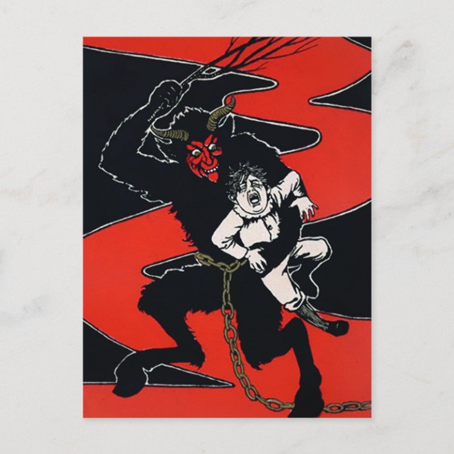 Vintage Artsy Krampus Postcard (Front)