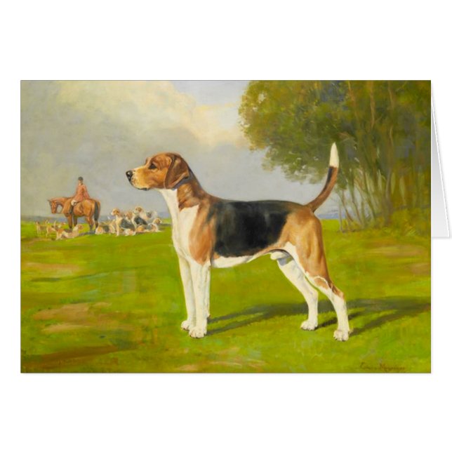 Vintage Artwork - Harrier Dog, (Front Horizontal)