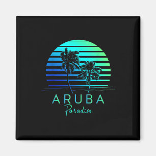 Vintage Aruba Beach Vibes Vacation Souvenir  Magnet