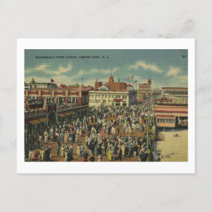 Vintage Asbury Park New Jersey Boardwalk Postcard