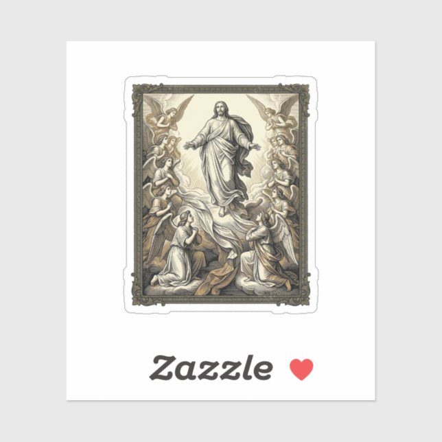 Vintage Ascension Angel Engraving Vector Art_1 (Sheet)
