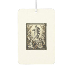 Vintage Ascension Angel Engraving Vector Art_1 Car Air Freshener
