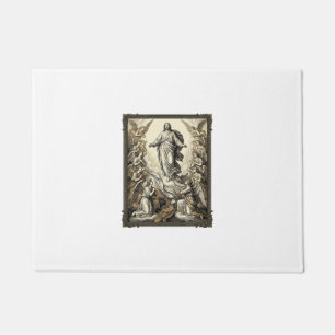 Vintage Ascension Angel Engraving Vector Art_1 Doormat