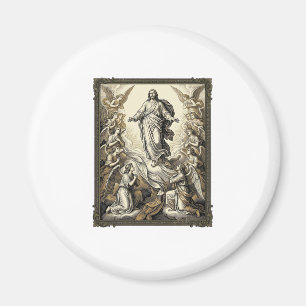 Vintage Ascension Angel Engraving Vector Art_1 Magnet