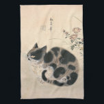 Vintage Asian Cat Kitchen Towel<br><div class="desc">Fun vintage design on a tea towel.</div>