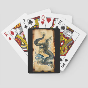 Vintage Asian Dragon Fantasy Art Playing Cards