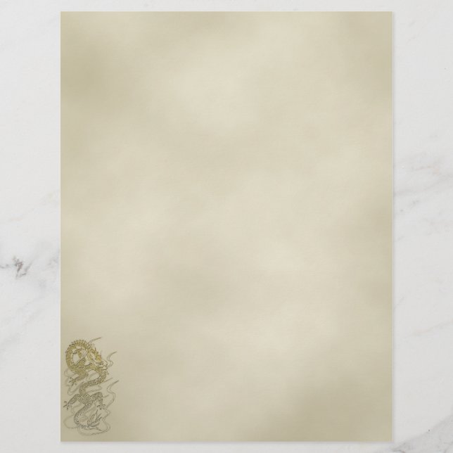 Vintage Asian Dragon Letterhead (Front)