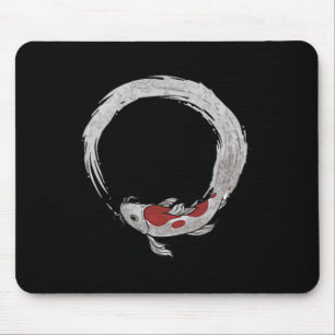 Vintage Asian Japanese Koi Carp, Nishikigoi, Koi F Mouse Mat