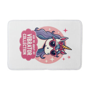 Vintage Ask Me About My Vibrator Collection Unicor Bath Mat