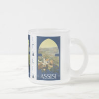 Vintage Assisi Italy custom mugs