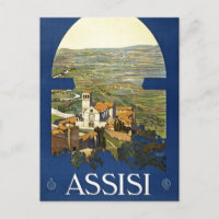 Vintage Assisi Italy Travel Tourism Advertisement