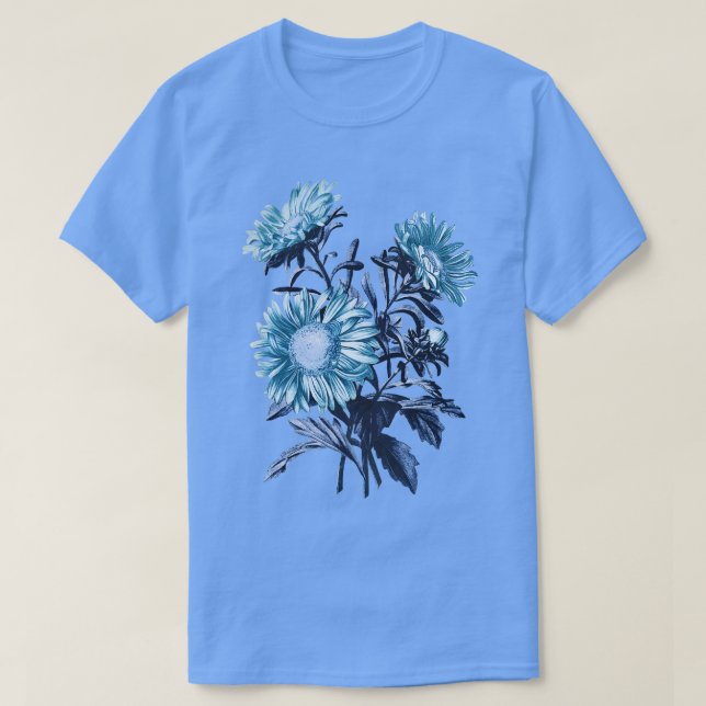 Vintage Aster Flowers T-Shirt (Design Front)
