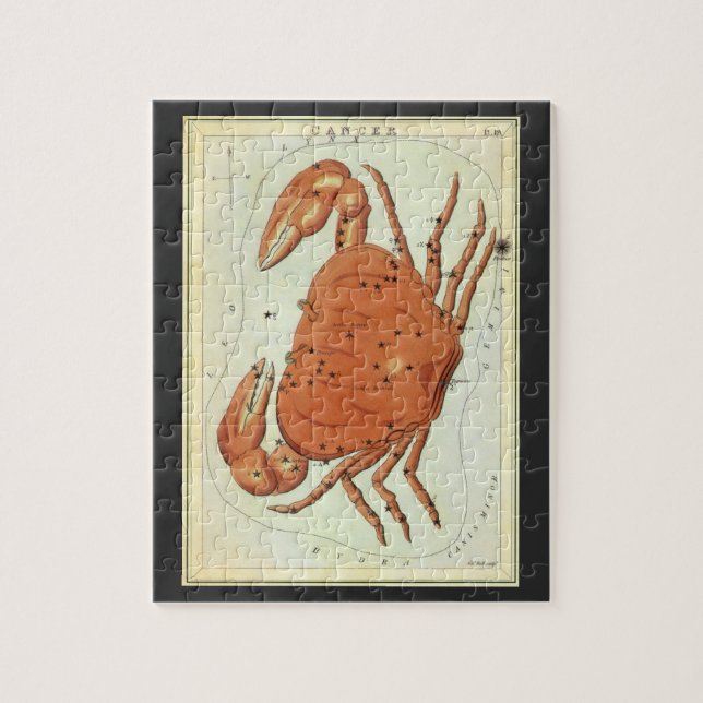 Vintage Astrology Cancer Crab Constellation Zodiac Jigsaw Puzzle (Vertical)