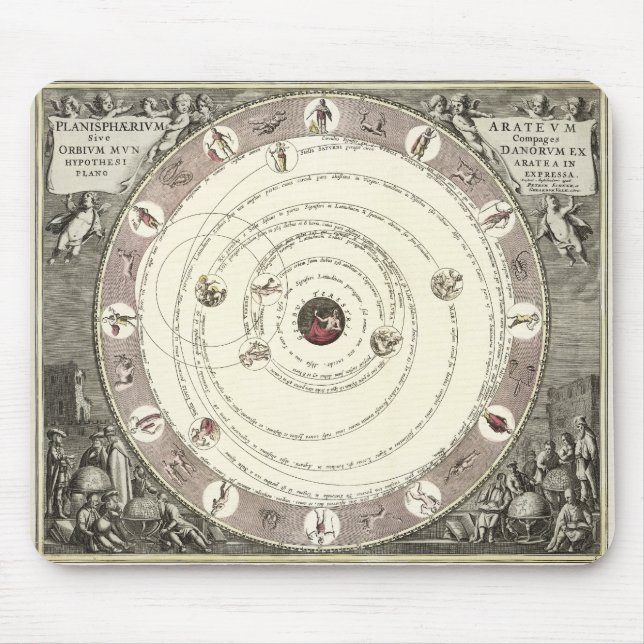 Vintage Astrology Chart  Mouse Mat (Front)