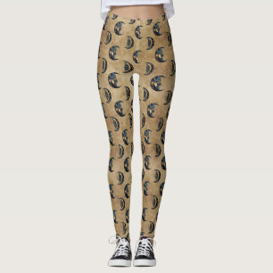 Vintage Astrology Moon Star Pattern Leggings