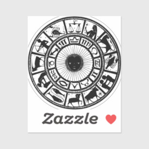 Vintage Astrology Zodiac Wheel