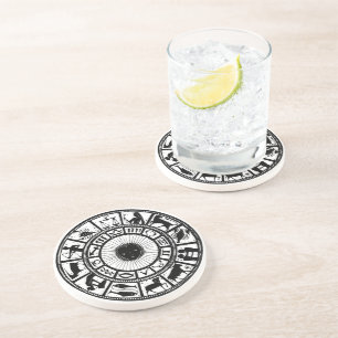 Vintage Astrology Zodiac Wheel Coaster