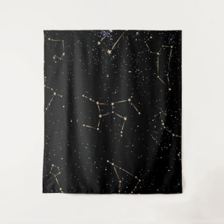 Vintage Astrology Zodiac Wheel Star Sign  Tapestry