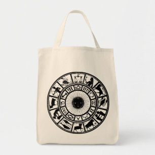 Vintage Astrology Zodiac Wheel Tote Bag
