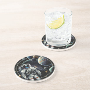 Vintage Astronaut and Planets Coaster