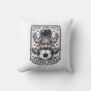 Vintage Astronaut Soccer Peace Sign Shirt Design_1 Cushion