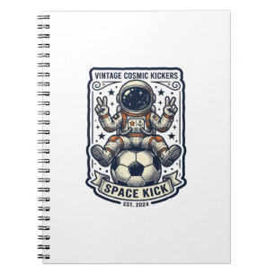 Vintage Astronaut Soccer Peace Sign Shirt Design_1 Notebook