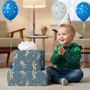 Vintage Astronauts Wrapping Paper