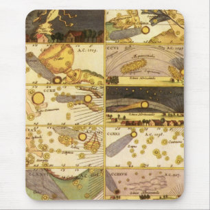 Vintage Astronomy, Antique Constellations Stars Mouse Mat
